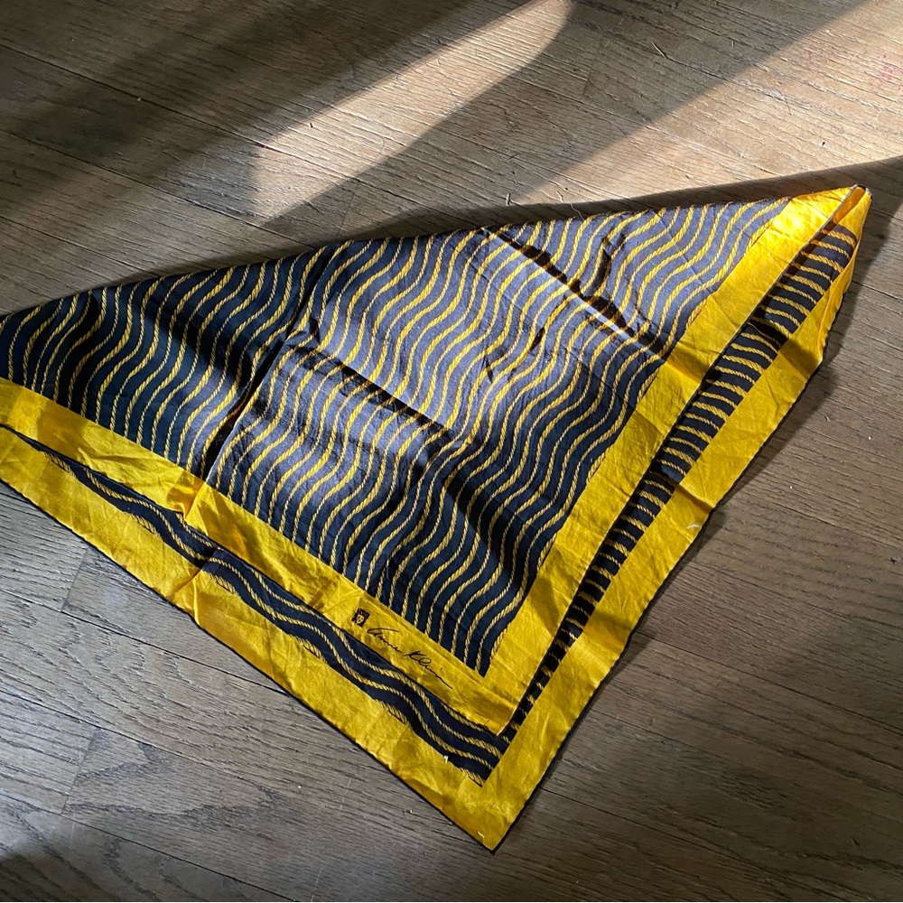 Vintage Anne Klein signature cotton bandana.